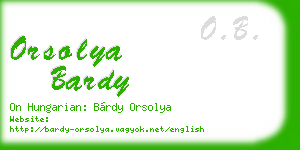 orsolya bardy business card